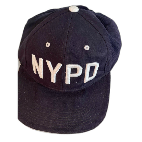 Vintage New York Police Department NYPD Baseball Hat Black Snapback Cap USA - Picture 3 of 7